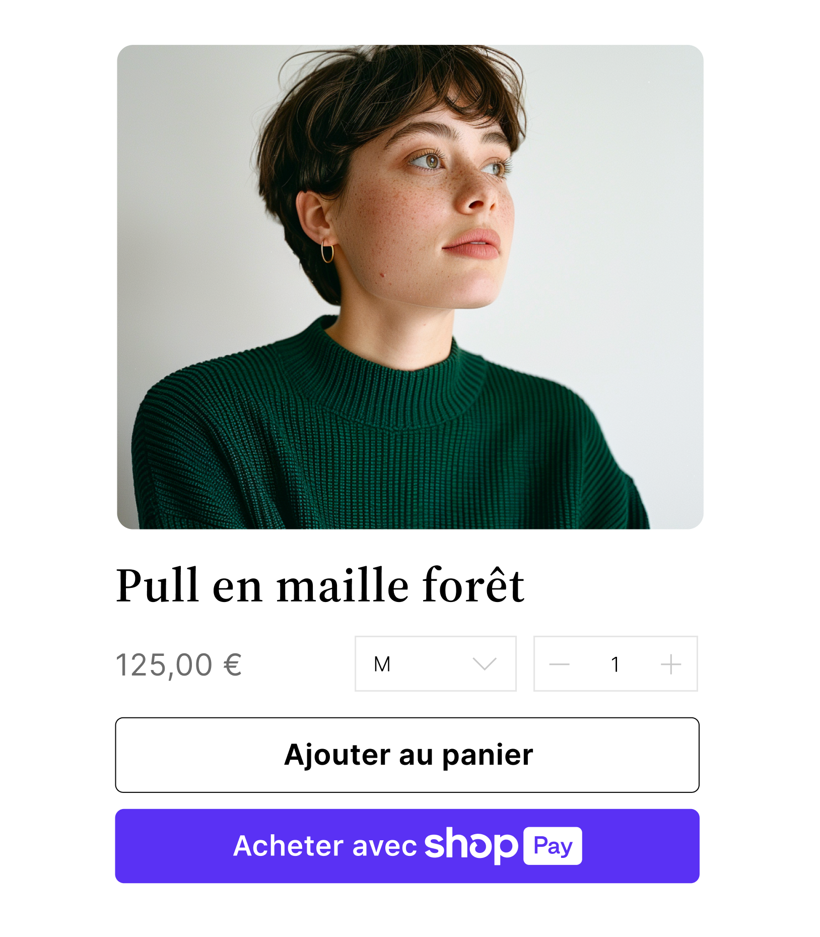 Animation interactive montrant la rapidité et la simplicité d’utilisation de Shopify Checkout